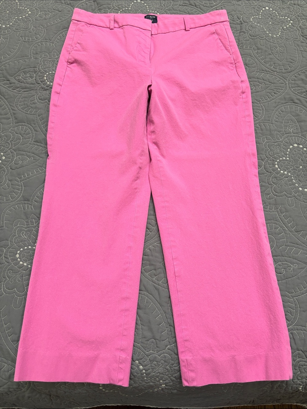 J. Crew Bubblegum Pink Wide-Leg Cropped “Kallie” Pants
